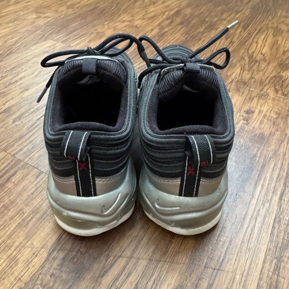 Nike Air Max 97 QS Black/Silver/Red AT5458-001 US Men’s Size 5 - Picture 3 of 7